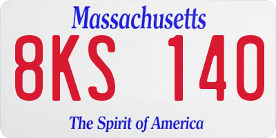 MA license plate 8KS140