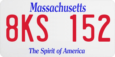 MA license plate 8KS152