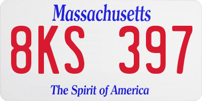 MA license plate 8KS397