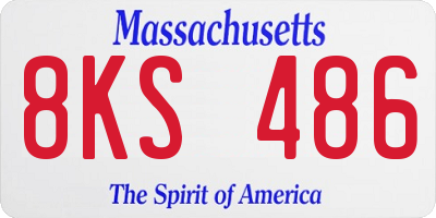 MA license plate 8KS486