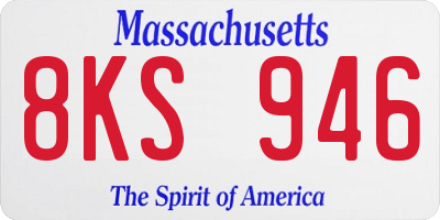 MA license plate 8KS946