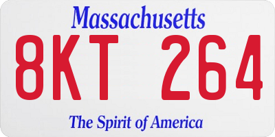 MA license plate 8KT264