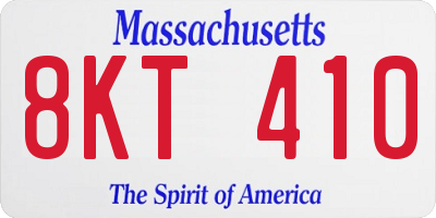 MA license plate 8KT410