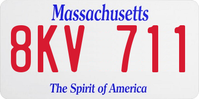 MA license plate 8KV711