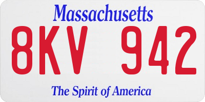 MA license plate 8KV942