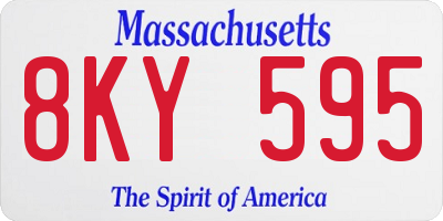 MA license plate 8KY595