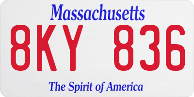 MA license plate 8KY836