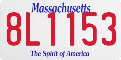 MA license plate 8L1153