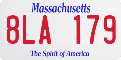MA license plate 8LA179