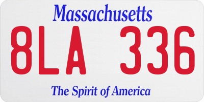 MA license plate 8LA336