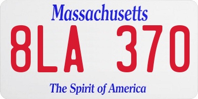 MA license plate 8LA370