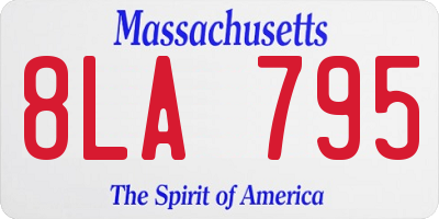 MA license plate 8LA795