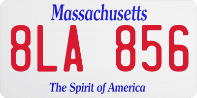 MA license plate 8LA856