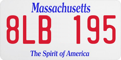 MA license plate 8LB195
