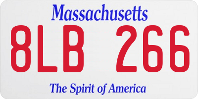 MA license plate 8LB266