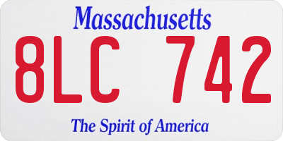 MA license plate 8LC742