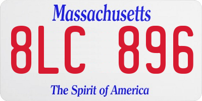 MA license plate 8LC896
