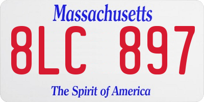 MA license plate 8LC897
