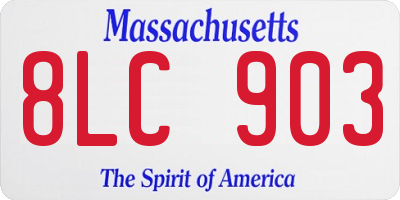 MA license plate 8LC903
