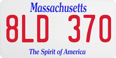 MA license plate 8LD370