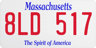 MA license plate 8LD517