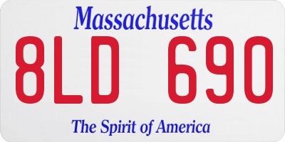 MA license plate 8LD690