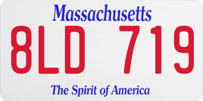 MA license plate 8LD719