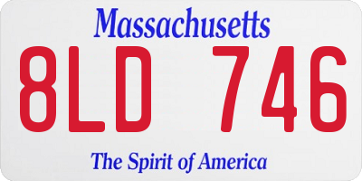 MA license plate 8LD746