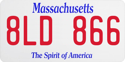 MA license plate 8LD866