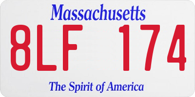MA license plate 8LF174