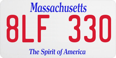MA license plate 8LF330