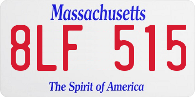MA license plate 8LF515