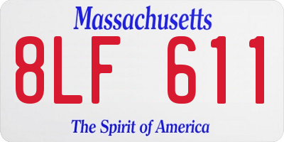 MA license plate 8LF611