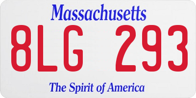 MA license plate 8LG293