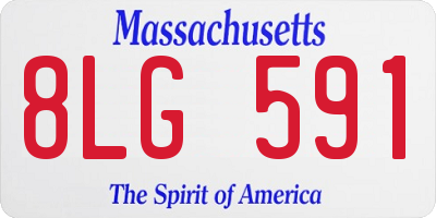 MA license plate 8LG591