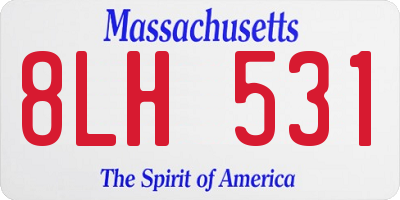 MA license plate 8LH531