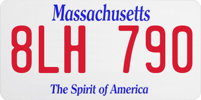 MA license plate 8LH790