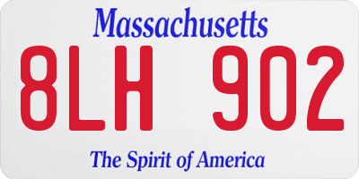 MA license plate 8LH902