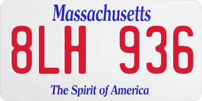 MA license plate 8LH936