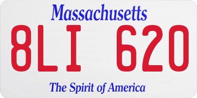 MA license plate 8LI620