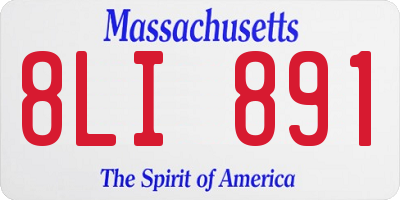MA license plate 8LI891