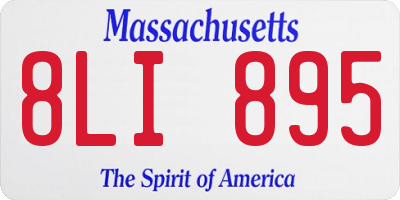 MA license plate 8LI895