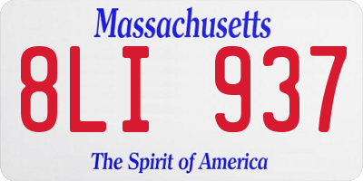 MA license plate 8LI937