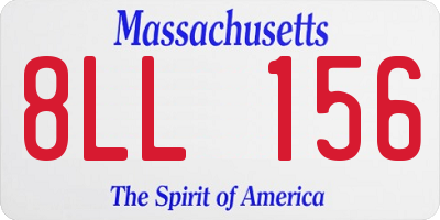 MA license plate 8LL156