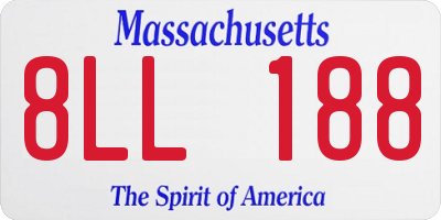 MA license plate 8LL188