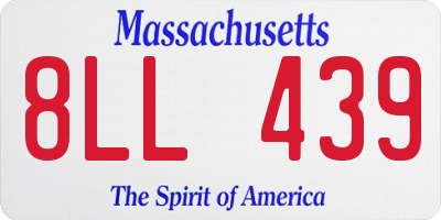 MA license plate 8LL439