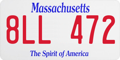 MA license plate 8LL472