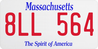 MA license plate 8LL564