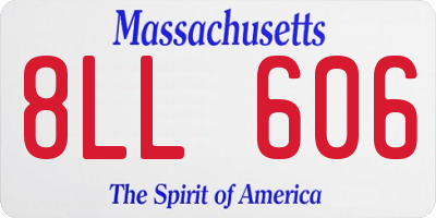 MA license plate 8LL606