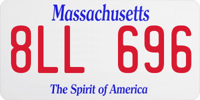 MA license plate 8LL696